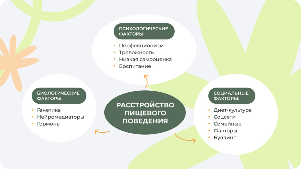 Визуальная схема развития РПП по биопсихосоциальной модели