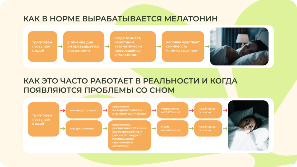 Синтез мелатонина в норме и в период сбоев