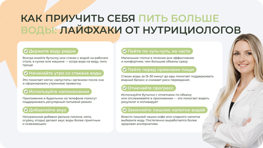 Памятка: как приучить себя пить больше воды