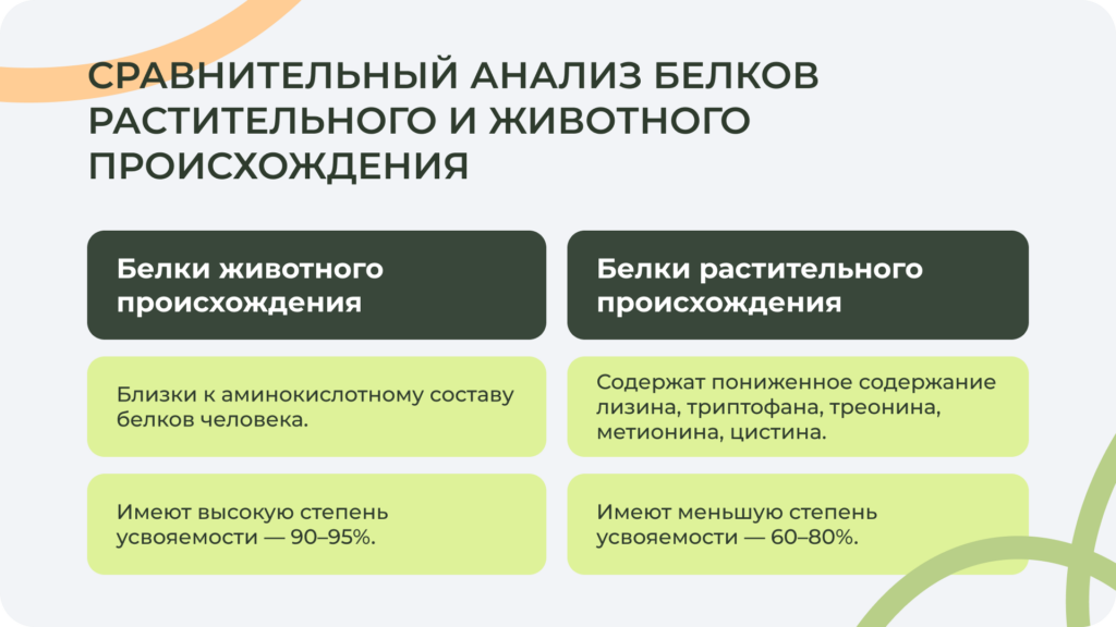 Степень усвояемости белков
