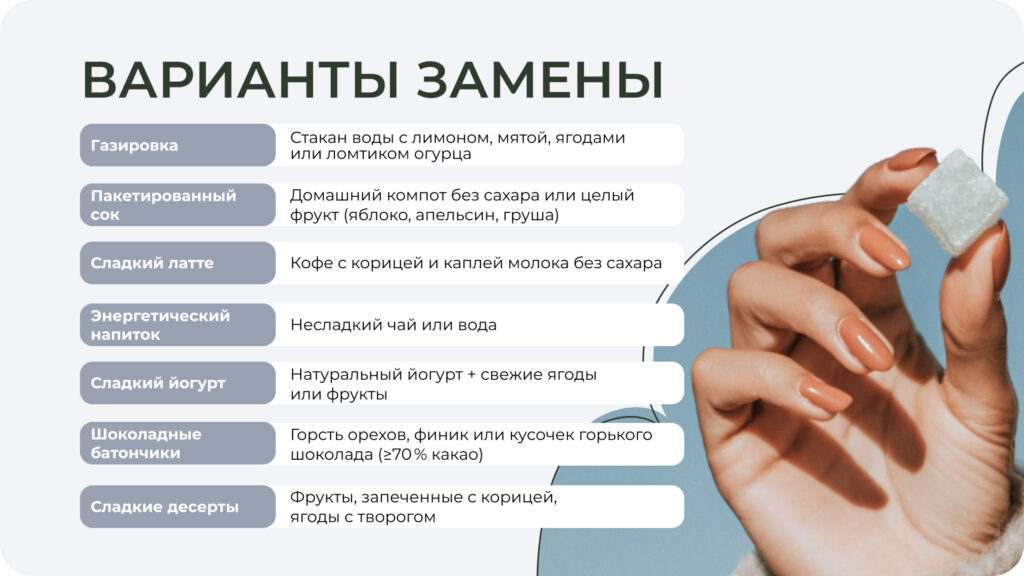 Чем можно заменить сахаросодержащие напитки