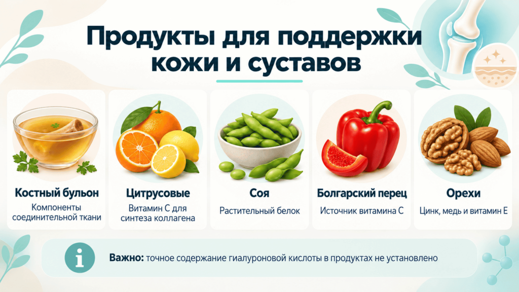 Продукты для поддержки кожи и суставов